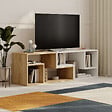 HABITAT ET JARDIN - Meuble TV modulable en bois "Glis" - 145 x 35 x 44 cm - Blanc - vignette
