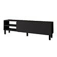HABITAT ET JARDIN - Meuble TV en bois "River" - 150 x 31 x 48 cm - Gris anthracite - vignette
