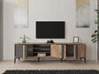 HABITAT ET JARDIN - Meuble TV en bois "Mengu" - 180 x 40 x 50 cm - Atlantique, Anthracite - vignette