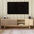 HABITAT ET JARDIN - Meuble TV en bois "Ravello" - 150 x 30 x 45 cm - Beige - vignette