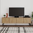 HABITAT ET JARDIN - Meuble TV en bois "Dune" - 180 x 29 x 50 cm - Beige - vignette