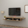 HABITAT ET JARDIN - Meuble TV en bois "Muson" - 120 x 29 x 18 cm - Pin Atlantique - vignette