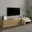HABITAT ET JARDIN - Meuble TV en bois "Nest" - 180 x 30 x 36 cm - Beige - vignette