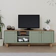 HABITAT ET JARDIN - Meuble TV en bois "Mia" - 160 x 40 x 56 cm - Vert - vignette