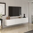 HABITAT ET JARDIN - Meuble TV en bois "West" 150 x 32 x 30 cm - Blanc - vignette