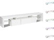 HABITAT ET JARDIN - Meuble TV LED laqué "Tina" - 187.5 x 34 x 38 cm - Blanc - vignette
