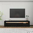 HABITAT ET JARDIN - Meuble TV en bois "Bati" - 150 x 36 x 46 cm - Noir - vignette