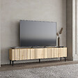 HABITAT ET JARDIN - Meuble TV en bois "Oscar" - 180 x 31 x 45 cm - Marron clair - vignette