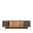 HABITAT ET JARDIN - Meuble TV en bois "Diana" 180 x 33 x 50 cm - Anthracite - vignette