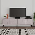 HABITAT ET JARDIN - Meuble TV en bois "Dune" - 180 x 29 x 50 cm - Moka clair - vignette