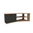 HABITAT ET JARDIN - Meuble TV d'angle en bois "Termera" - 135 x 67 x 48 cm - Marron - vignette