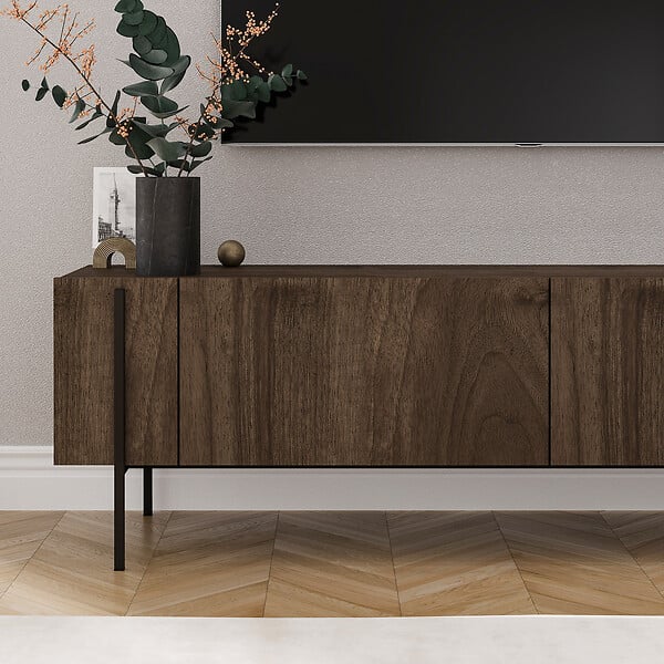 HABITAT ET JARDIN - Meuble TV en bois "Herman" - 160 x 31 x 45 cm - Marron - large