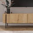 HABITAT ET JARDIN - Meuble TV en bois "Herman" - 160 x 31 x 45 cm - Beige - vignette