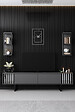 HABITAT ET JARDIN - Meuble TV en bois "Chrome Line" - 180 x 30 x 48 cm - AnthraciteNoir - vignette