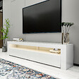 HABITAT ET JARDIN - Meuble TV en bois "Bati" - 150 x 36 x 46 cm - Blanc - vignette
