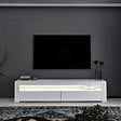 HABITAT ET JARDIN - Meuble TV en bois "Bati" - 150 x 36 x 46 cm - Blanc - vignette
