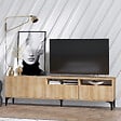 HABITAT ET JARDIN - Meuble TV en bois "Ross" - 180 x 35 x 52 cm - Chêne - vignette