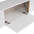 HABITAT ET JARDIN - Meuble TV en bois "Onera" - 180 x 30 x 50 cm - Blanc / Or - vignette