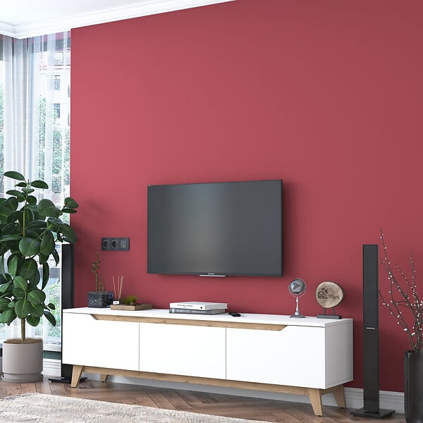 HABITAT ET JARDIN - Meuble TV en bois "Digi" - 180 x 35 x 48 cm - Beige - large
