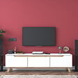 HABITAT ET JARDIN - Meuble TV en bois "Digi" - 180 x 35 x 48 cm - Beige - vignette