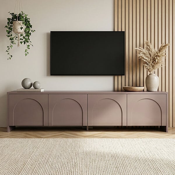 HABITAT ET JARDIN - Meuble TV en bois "Aurelia" - 180 x 32 x 45 cm - Atlas - large