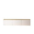 HABITAT ET JARDIN - Meuble TV suspendu en bois avec éclairage LED "Neon" - 160 x 32 x 35 cm - Blanc - vignette