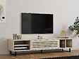 HABITAT ET JARDIN - Meuble TV en bois "Safir" - 160 x 40 x 35 cm - Travertin - vignette