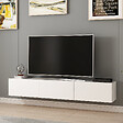 HABITAT ET JARDIN - Meuble TV suspendu en bois "Rigel" - 180 x 32 x 30 cm - Blanc - vignette