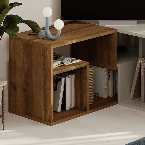HABITAT ET JARDIN - Meuble TV modulable en bois "Glis" - 145 x 35 x 44 cm - Beige - large