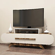 HABITAT ET JARDIN - Meuble TV en bois "Rose" - 145 x 36 x 49 cm - Crème de noix - vignette
