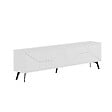 HABITAT ET JARDIN - Meuble TV en bois "Dune" - 180 x 29 x 50 cm - Blanc - vignette