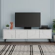 HABITAT ET JARDIN - Meuble TV en bois "Dune" - 180 x 29 x 50 cm - Blanc - vignette