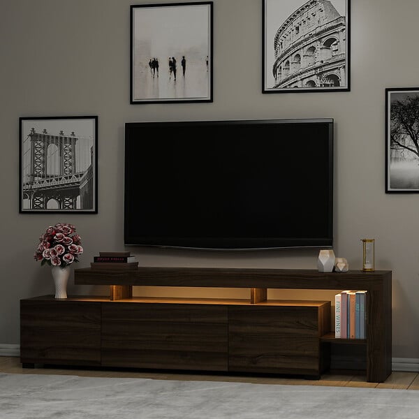 HABITAT ET JARDIN - Meuble TV en bois "Beliz" Meuble TV - 192 x 37 x 53 cm - large
