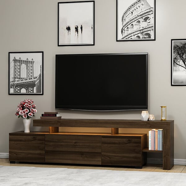 HABITAT ET JARDIN - Meuble TV en bois "Beliz" Meuble TV - 192 x 37 x 53 cm - large