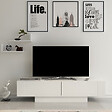HABITAT ET JARDIN - Meuble TV en bois "Matera" - 150 x 31 x 41 cm - Blanc - vignette