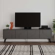 HABITAT ET JARDIN - Meuble TV en bois "Dune" - 180 x 29 x 50 cm - Gris anthracite - vignette