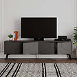 HABITAT ET JARDIN - Meuble TV en bois "Dune" - 180 x 29 x 50 cm - Gris anthracite - vignette