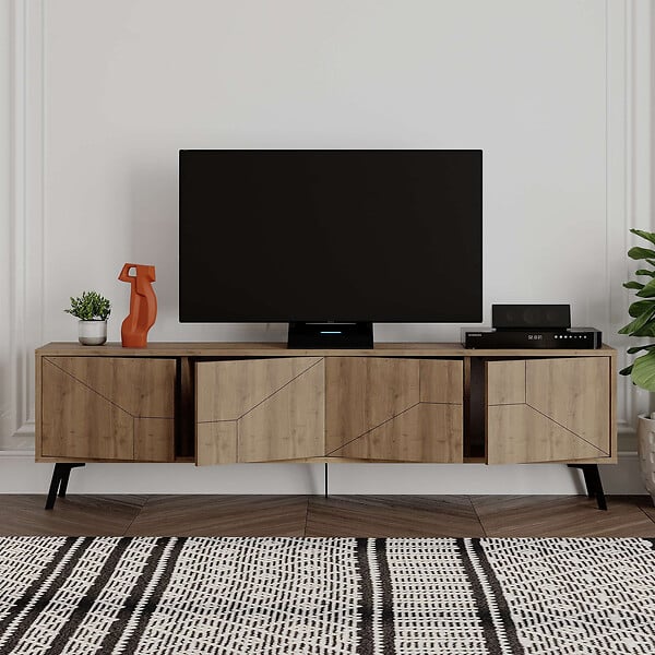 HABITAT ET JARDIN - Meuble TV en bois "Dune" - 180 x 29 x 50 cm - Marron - large