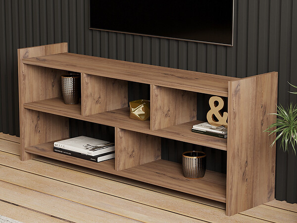 HABITAT ET JARDIN - Meuble TV en bois "Pera" - 117 x 28 x 55 cm - Pin atlantique - large
