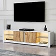 HABITAT ET JARDIN - Meuble TV en bois "Aydos" 180 x 35 x 45 cm - Blanc - vignette