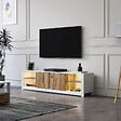 HABITAT ET JARDIN - Meuble TV en bois "Aydos" 180 x 35 x 45 cm - Blanc - vignette