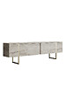 HABITAT ET JARDIN - Meuble TV en bois "Luxe" - 180 x 30 x 50 cm - TravertinOr - vignette