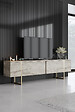 HABITAT ET JARDIN - Meuble TV en bois "Luxe" - 180 x 30 x 50 cm - TravertinOr - vignette