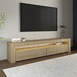 HABITAT ET JARDIN - Meuble TV en bois "Bati" - 150 x 36 x 46 cm - Beige - vignette