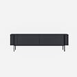 HABITAT ET JARDIN - Meuble TV en bois "Herman" - 160 x 31 x 45 cm - Gris anthracite - vignette