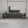 HABITAT ET JARDIN - Meuble TV en bois "Rhodes" - 240 x 37 x 47 cm - Gris anthracite - vignette