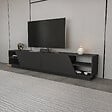HABITAT ET JARDIN - Meuble TV en bois "Rhodes" - 240 x 37 x 47 cm - Gris anthracite - vignette