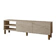 HABITAT ET JARDIN - Meuble TV en bois "River" - 150 x 31 x 48 cm - Travertin - vignette
