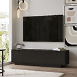 HABITAT ET JARDIN - Meuble TV en bois "FN1" - 140 x 35 x 38 cm - Noir - vignette