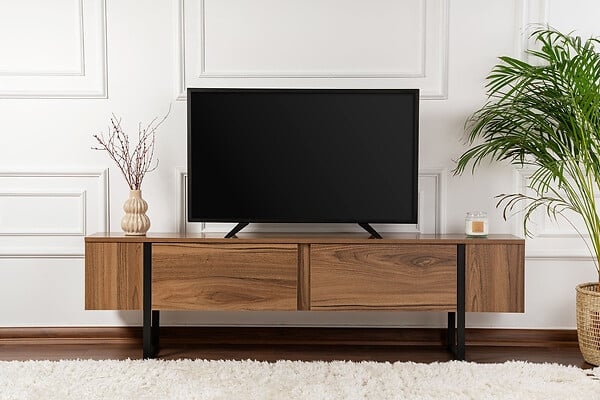 HABITAT ET JARDIN - Meuble TV en bois "Serenity" 180 x 30 x 50 cm - Noyer - large
